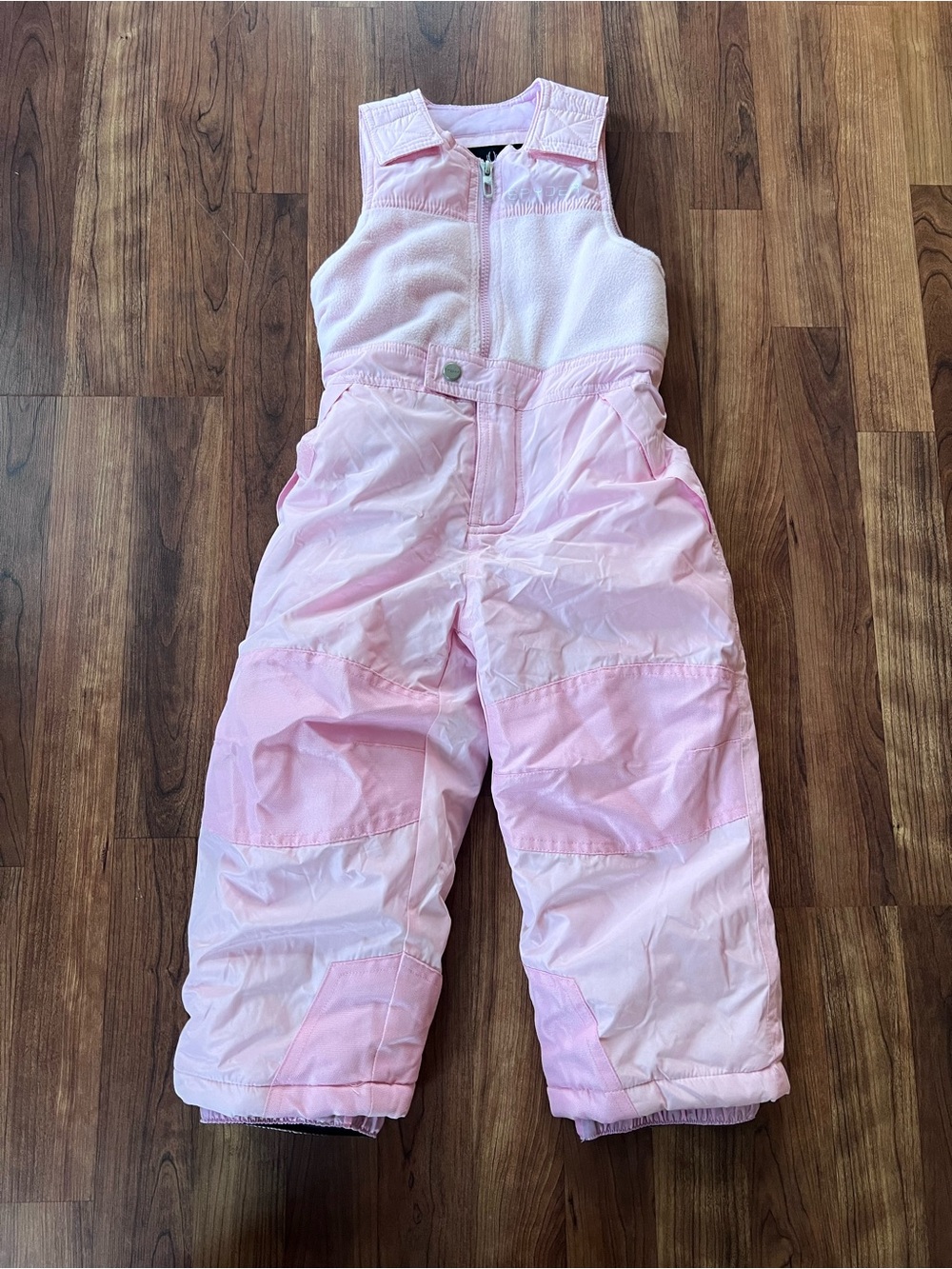 Spyder Girls Pink Insulated Snow Bib Ski Pants 4T Fleece Snow Overalls